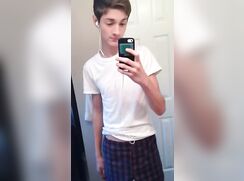 College boy cums in the bathroom