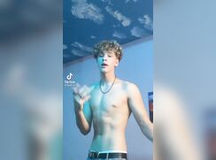 Pretty blond boy twink tube dance