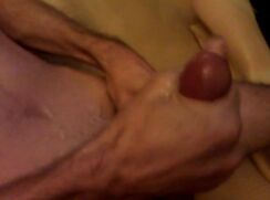 Jacking off with cum all over me