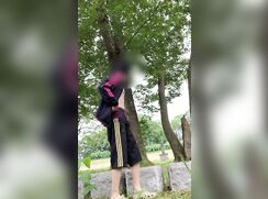 Trying Not To Get Caught In Public Park!