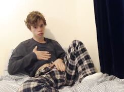 Sexy boy strips naked, shows ass hole and wanks