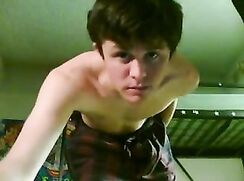 College lad shoots on his face in dorm room teens gay porn