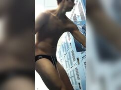 Twink In Speedos Caught Changing On Locker Room Spy Cam porn
