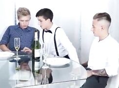 After dinner twink threesome gay porn videos