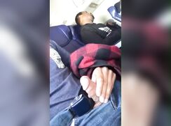 Dude Jerks and Cums On Packed Airplane porn