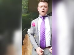 Groom Jerks Off Before His Wedding porn