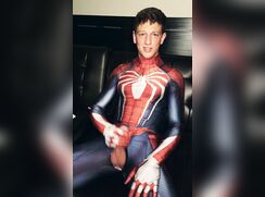 Spider-Man Twink Jerks and Cums porn