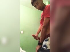 Uncut Hung Black Twink Jerks and Cums gay porn