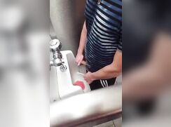 Twink Jerks at Public Urinal porn gay caught