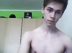 Str8 Czech Boy Shows His Virgin Asshole and Wanking