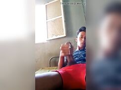 Hot latino teen jerks and cums a lot
