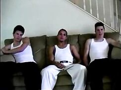 trio boys try stright gone gay porn