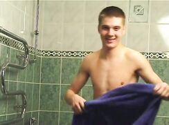 Naked cute boys talk about themselves with subtitles after first sex