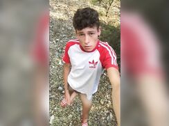 outdoor boys porn he likes to wlk an wank in nature