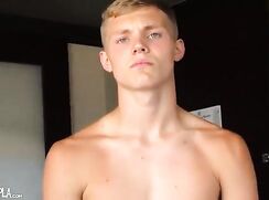 Hot blond goy get naked cum gay porn