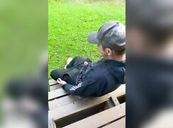 Scally boy pissing on his gear