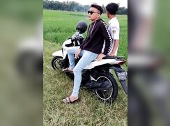 Asian boy fuck bike couple
