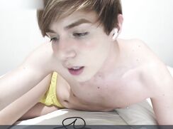 Smooth Pretty Boy in yellow briefs gay porn tube