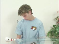 CUM For Lunch Big dick teen eats his cum boys porn