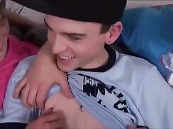 3 cocks in one ass @ same time. Hot!