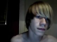 Blond Shows Cock and Ass Gay Cam Porn