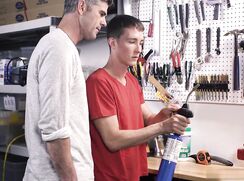 In the workshop Boys Gay Porn Tube