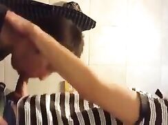 Really hot bathroom facefuck boys porn