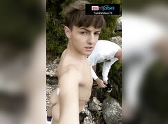 Two guys jerking off big dicks outdoor twink tube