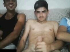 Arab friends jerk together on cam boys porn