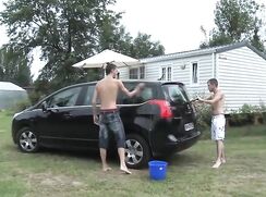 A hot and nice car wash