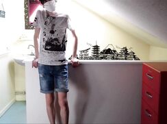 twink strips his big cock out boys porn