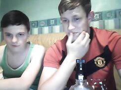 Two friends wanking on webcam