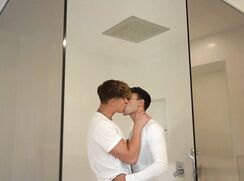 Barebacking in shower