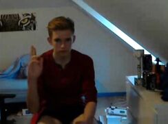 Fit boy shows his body