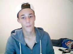 Boy cumming on table