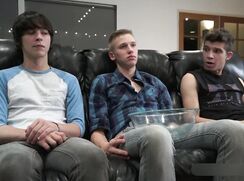 Movie Night Popcorn For Three Gay Porn