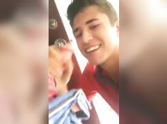 Pleases a friend with his cum