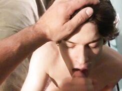 Boy Sucking Daddy's Cock and Gets Cum
