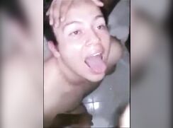 Daddies feed a very cute hungry boy