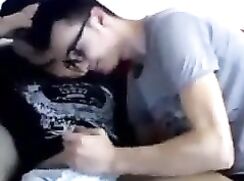 Nerd boy realized his dream for the first time on camera