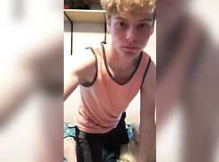 Phimosis blond intense cum