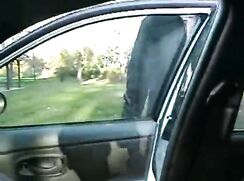 Bi guy gets facefull during car suck