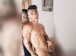Ripped Uncut Muscle Boy Jerks and Cums porn