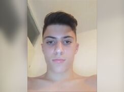 Sporty twink plays and cums