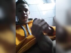 Stroking his big cock (no cum)