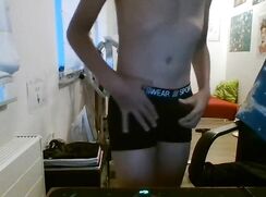 Fit Italian Twink Shows Ass and Wanks