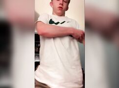 Nike lad strips for his gf