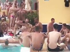 into a wild world of porn-perfect pleasure POOL ORGY