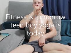 Fitness is tomorrow teen boy yoga is today