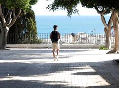 Twink on vacation gets barebacked by Pol.